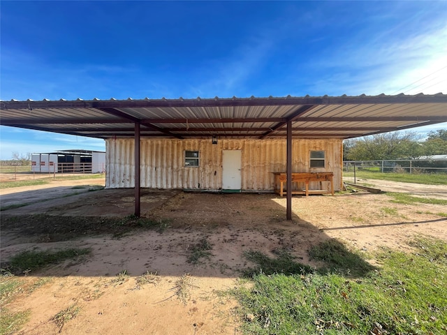 view of horse barn