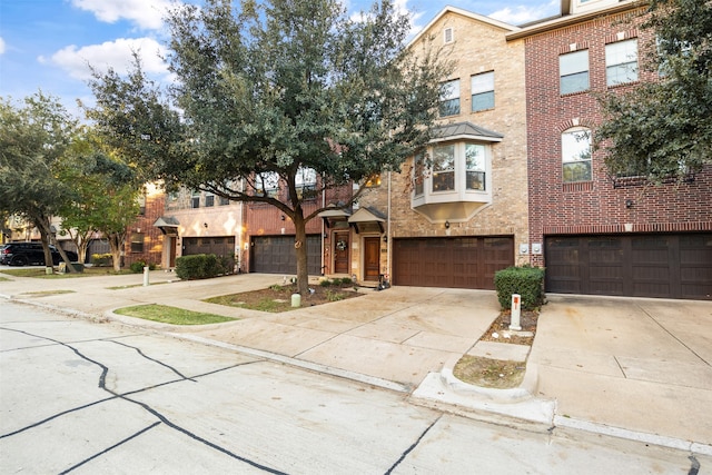 view of property featuring a garage