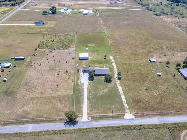 bird's eye view featuring a rural view