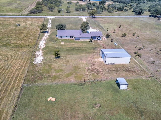 drone / aerial view featuring a rural view