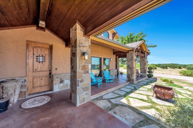 view of doorway to property