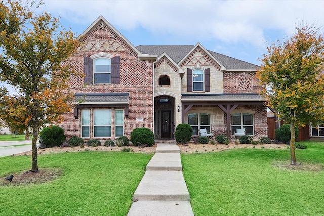 view of front of house featuring a front yard