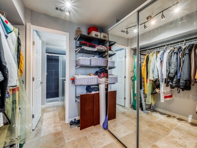 view of walk in closet