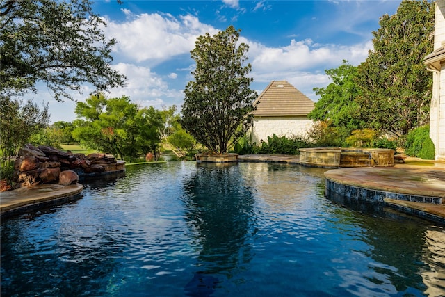 view of water feature