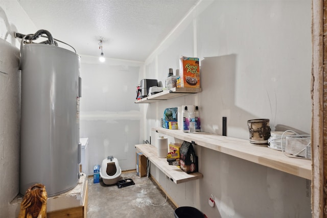 utility room with water heater