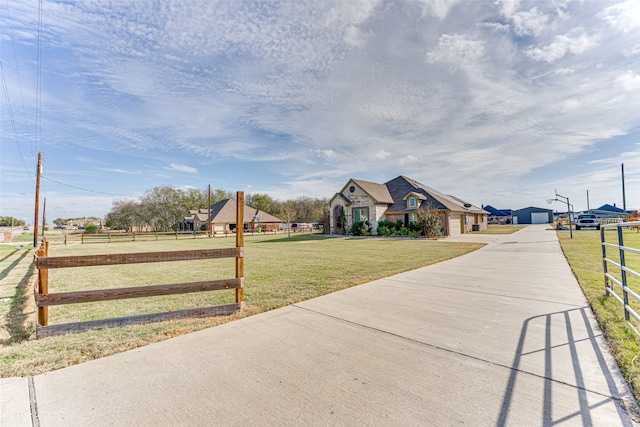 exterior space with a front yard