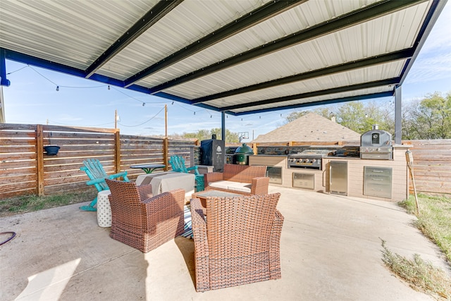 view of patio featuring area for grilling