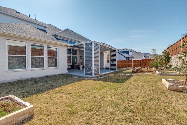 exterior space with a yard and a patio