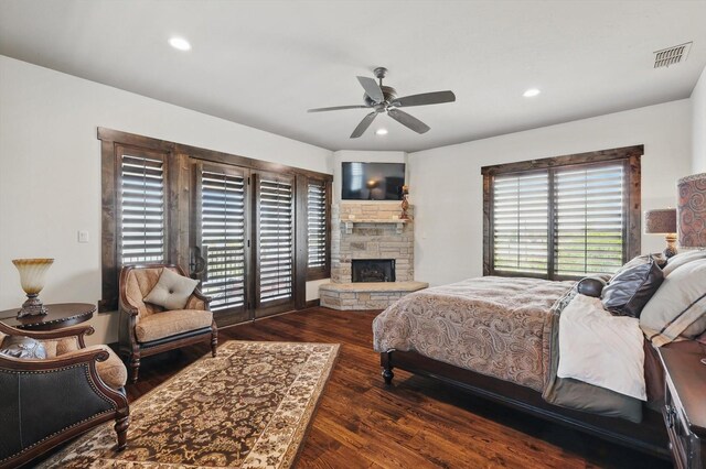 5101 Hells Gate Loop, Possum Kingdom Lake, TX 76475 - bedroom featuring light carpet, baseboards, and recessed lighting