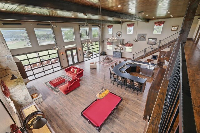 5101 Hells Gate Loop, Possum Kingdom Lake, TX 76475 - bedroom featuring light wood finished floors, baseboards, ceiling fan, and recessed lighting
