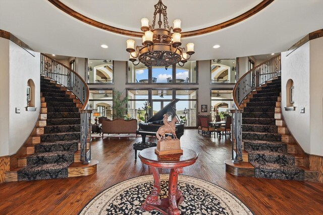 5101 Hells Gate Loop, Possum Kingdom Lake, TX 76475 - home office with light wood finished floors, beam ceiling, coffered ceiling, and recessed lighting