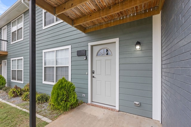 view of doorway to property