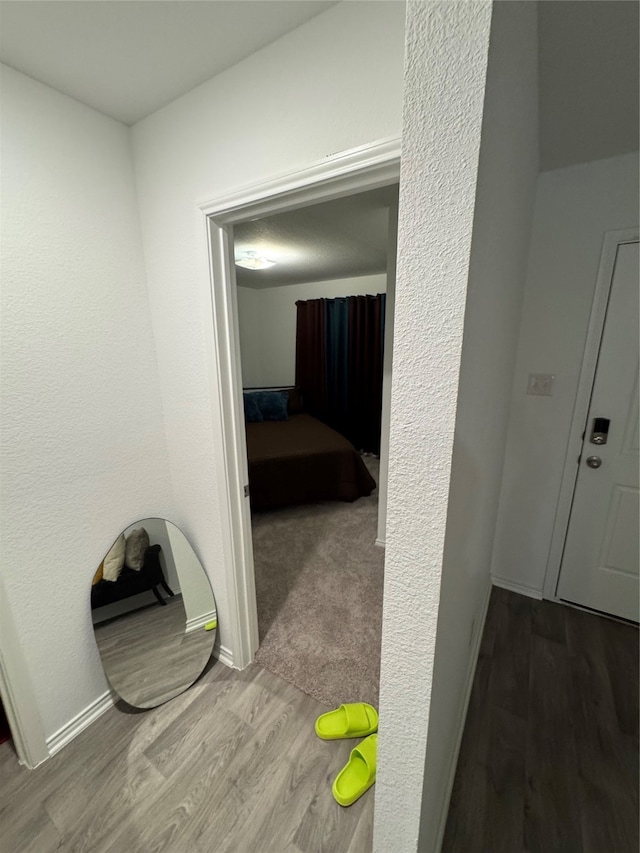 hallway featuring light hardwood / wood-style flooring