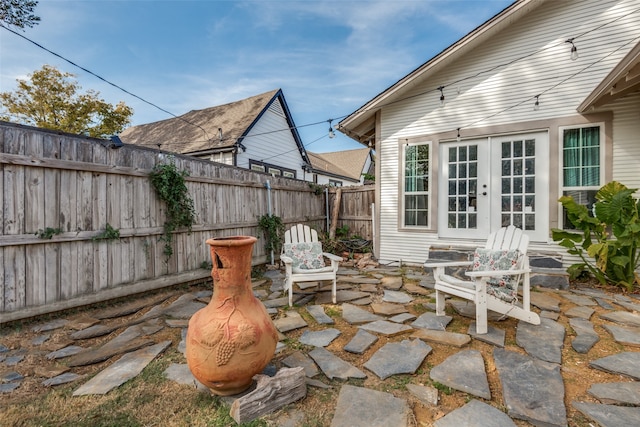 view of patio with french doors