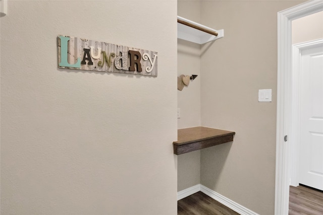 interior space featuring wood-type flooring