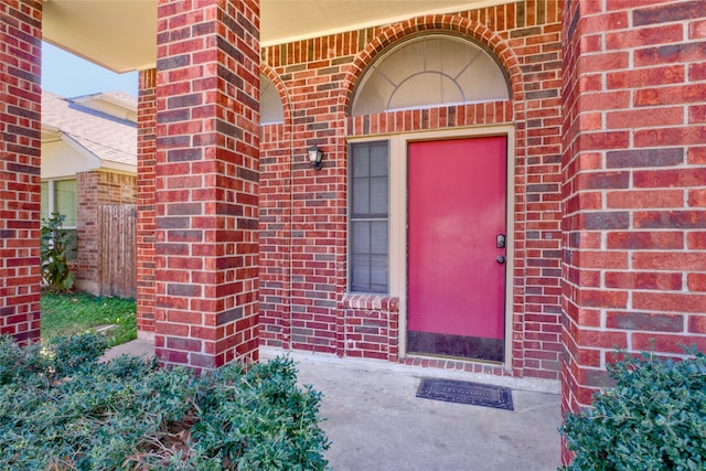 view of doorway to property