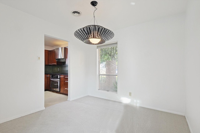 interior space with light colored carpet