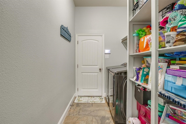 laundry area with washer and dryer