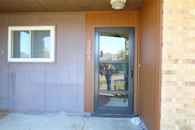 view of doorway to property