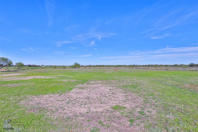 view of yard featuring a rural view