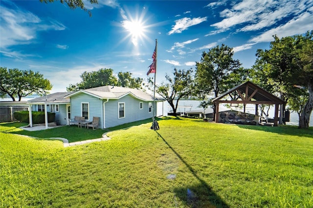 view of yard featuring a gazebo