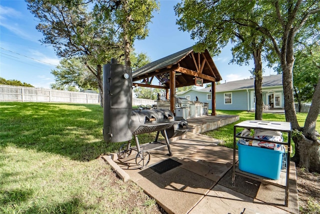 view of patio / terrace with a gazebo