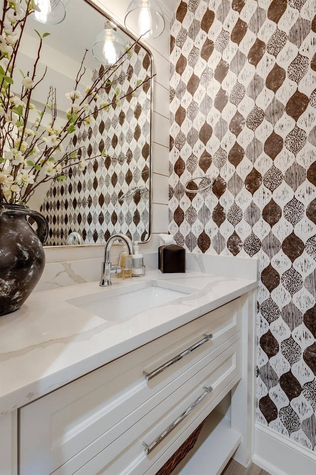 bathroom featuring vanity