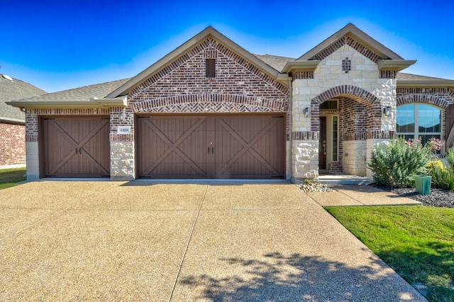 view of front of home featuring a garage