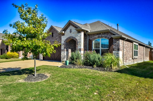 view of front of house featuring a front yard