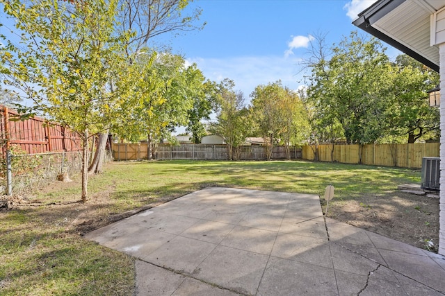 view of patio featuring central AC