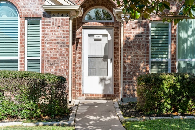 view of exterior entry