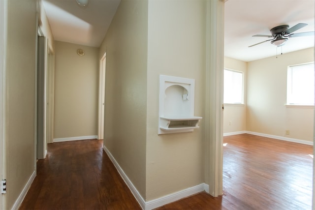 hall featuring hardwood / wood-style flooring