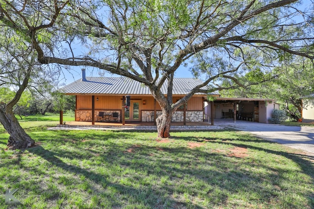 exterior space with covered porch