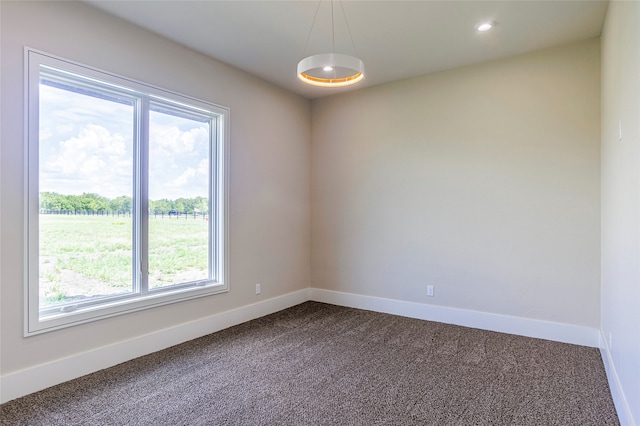 carpeted empty room with a wealth of natural light