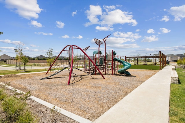 view of jungle gym