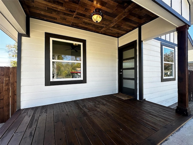 view of wooden deck