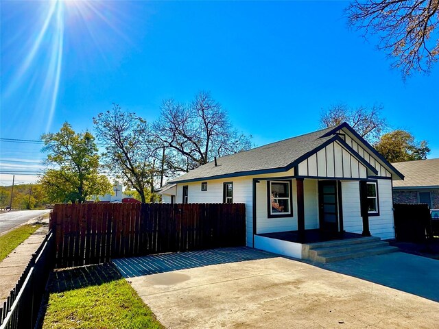 exterior space featuring covered porch