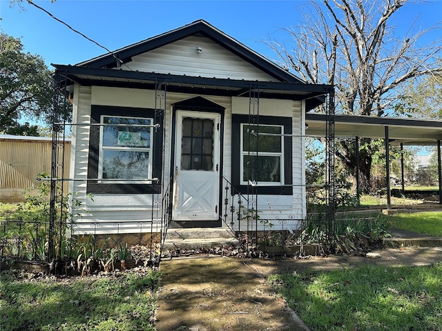 view of bungalow-style house