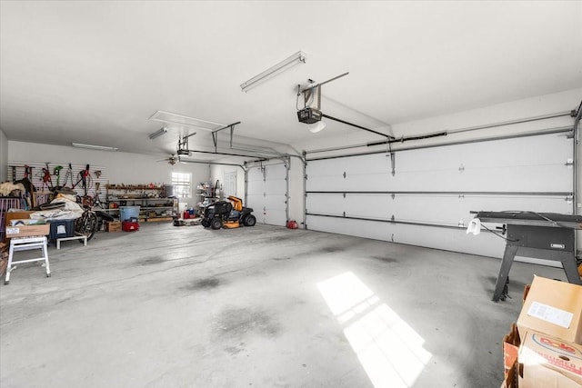 garage featuring a garage door opener