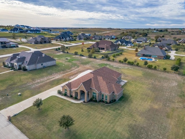 aerial view featuring a residential view