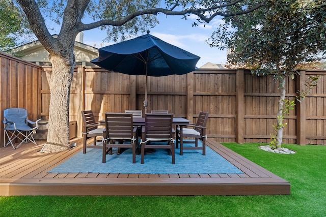 view of wooden deck