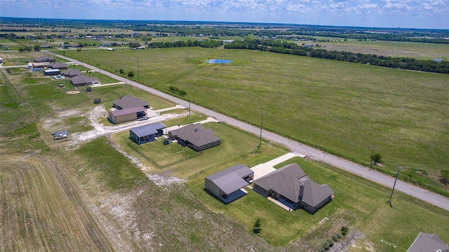 aerial view with a rural view