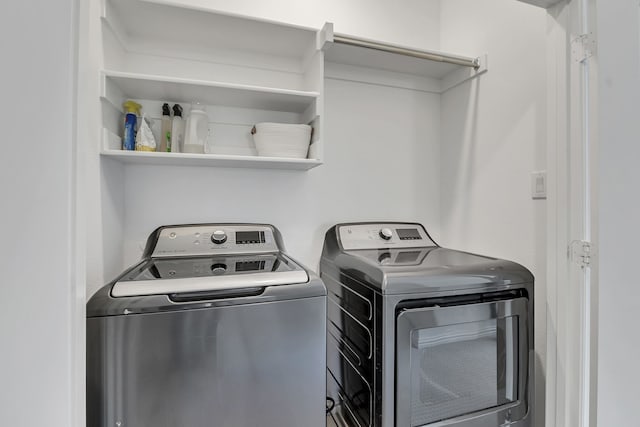 laundry area featuring separate washer and dryer