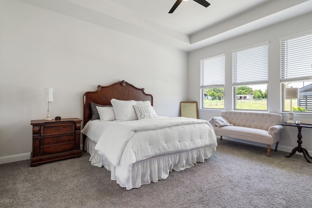 bedroom with carpet and ceiling fan