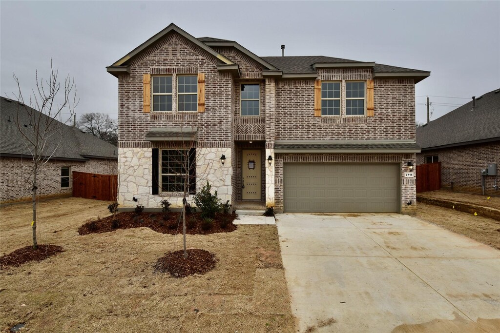 front facade featuring a garage