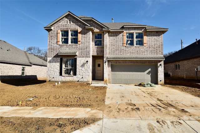 front facade featuring a garage