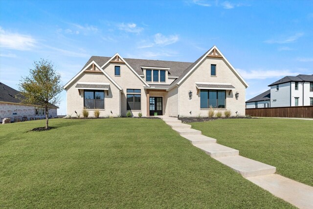 view of front of house with a front yard