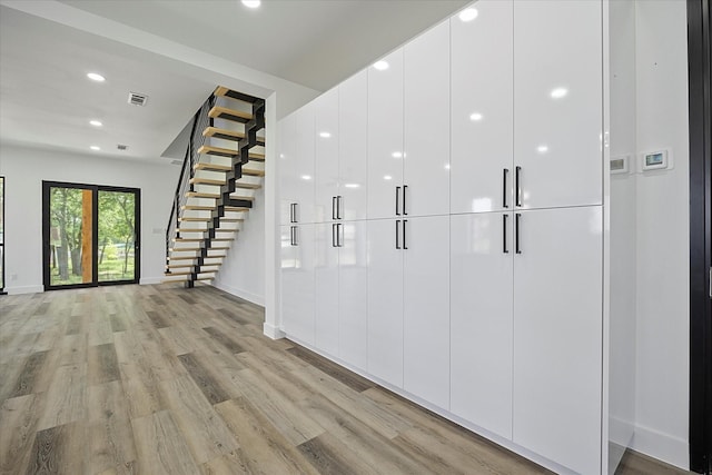 interior space featuring light hardwood / wood-style floors