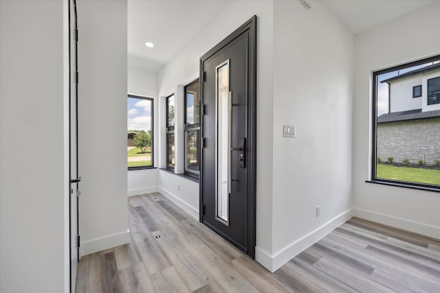 entryway featuring light hardwood / wood-style flooring