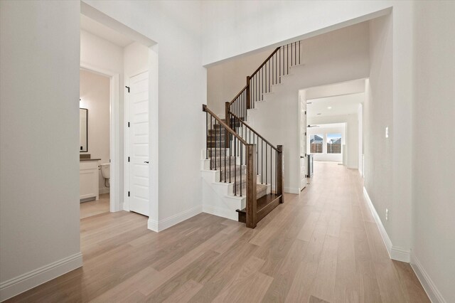 entryway featuring light hardwood / wood-style floors